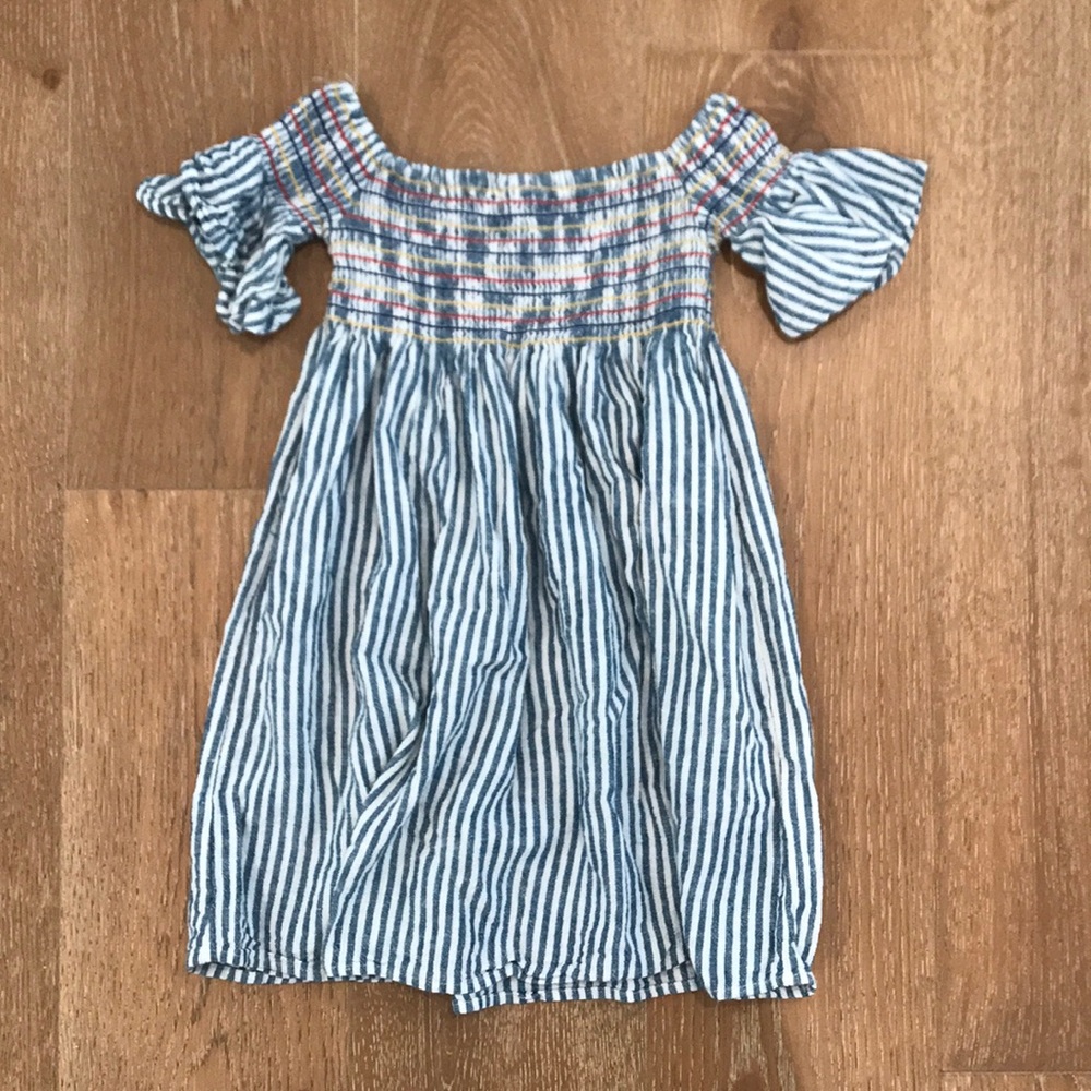 Cat & Jack blue and white stripe dress. Never worn